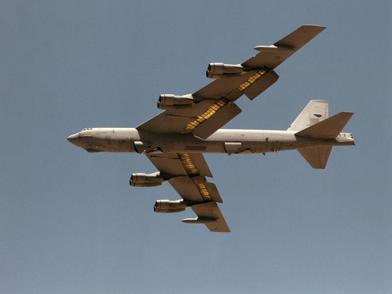 B-52 bomber in flight