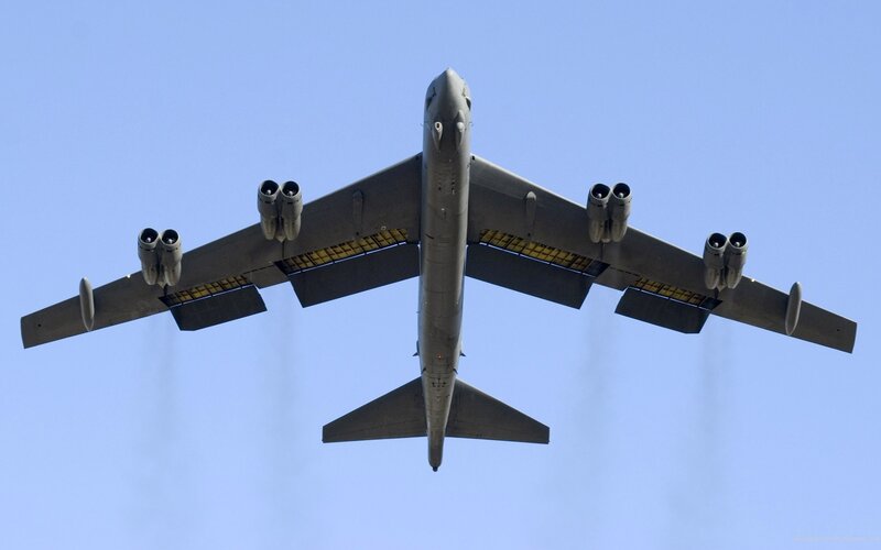B-52 bomber in flight