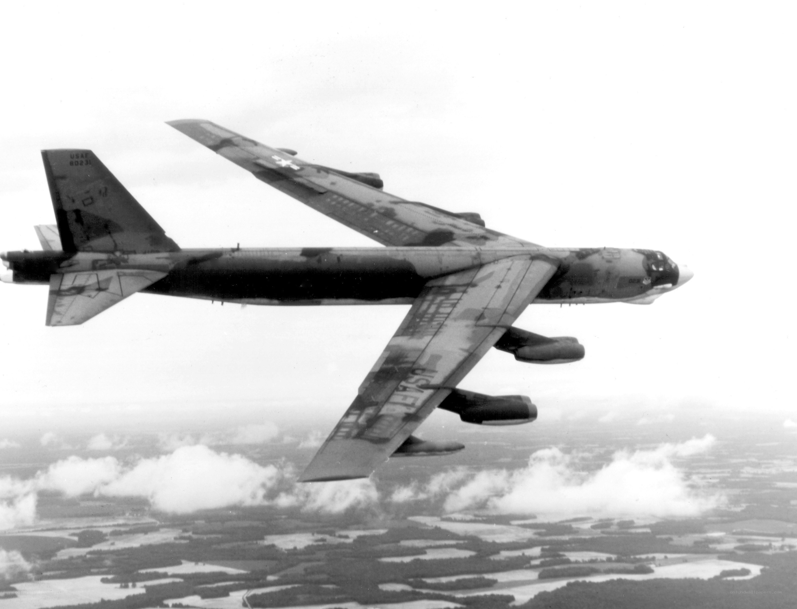 B-52 bomber in flight