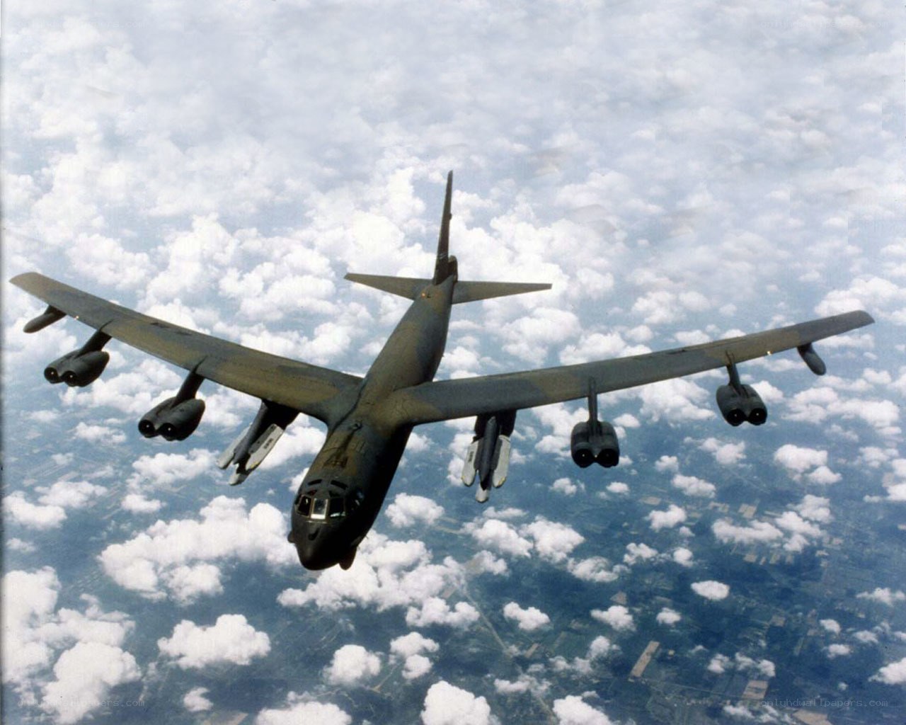 B-52 bomber in flight