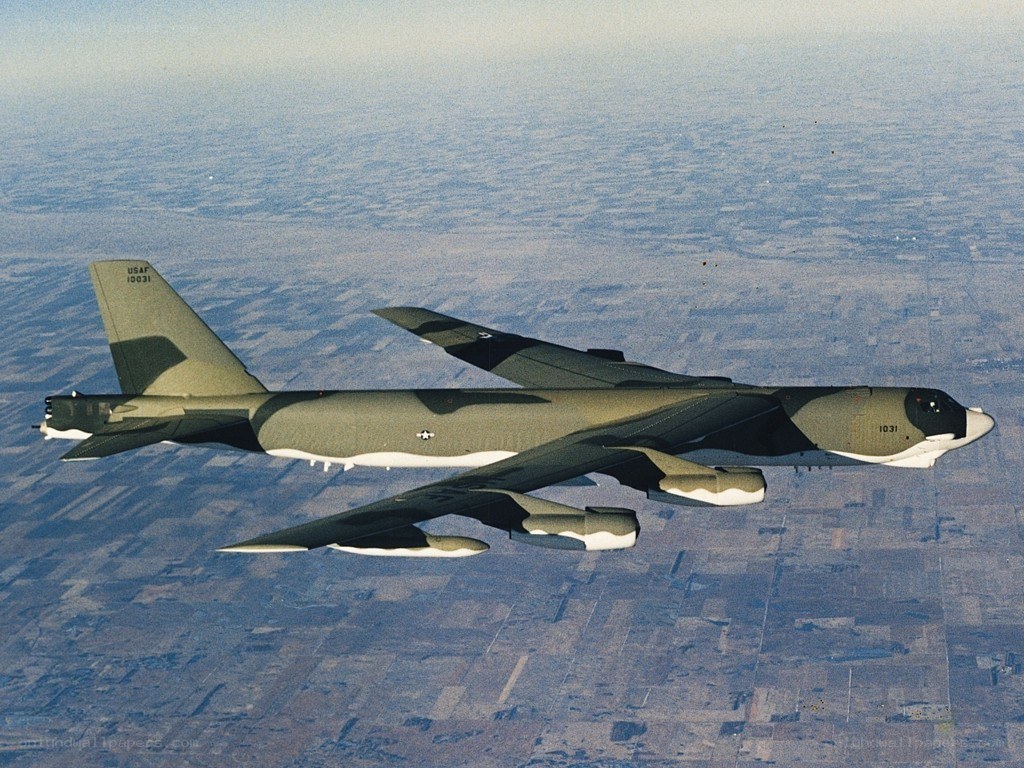 B-52 bomber in flight