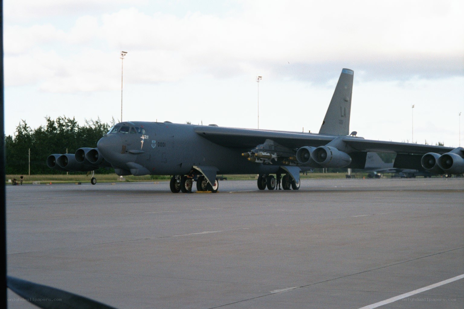 B-52 bomber on tarmac