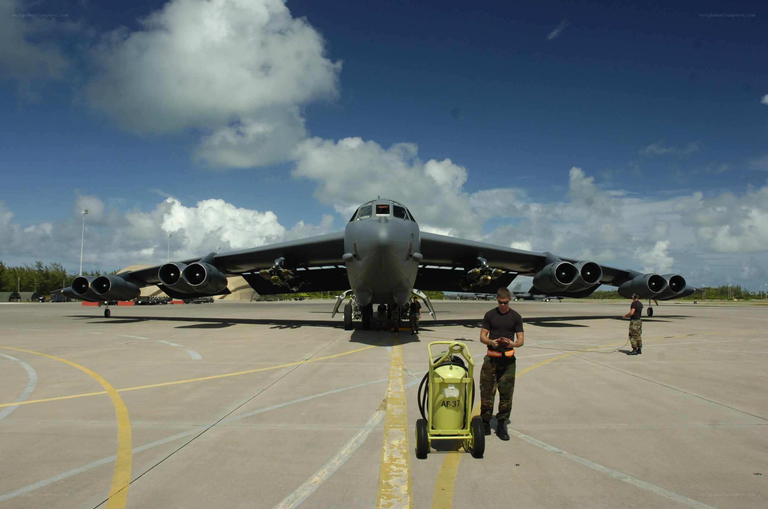 B-52 bomber on tarmac