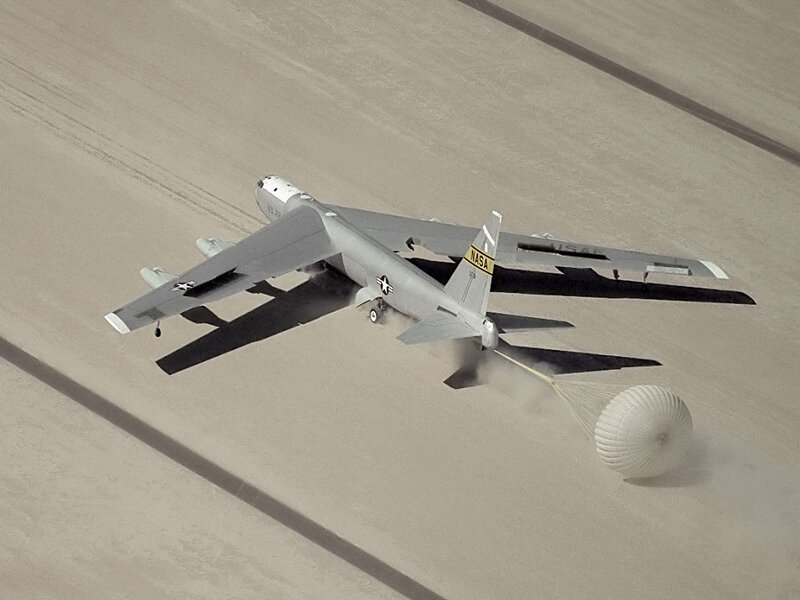 B-52 Bomber with Parachute — Gray