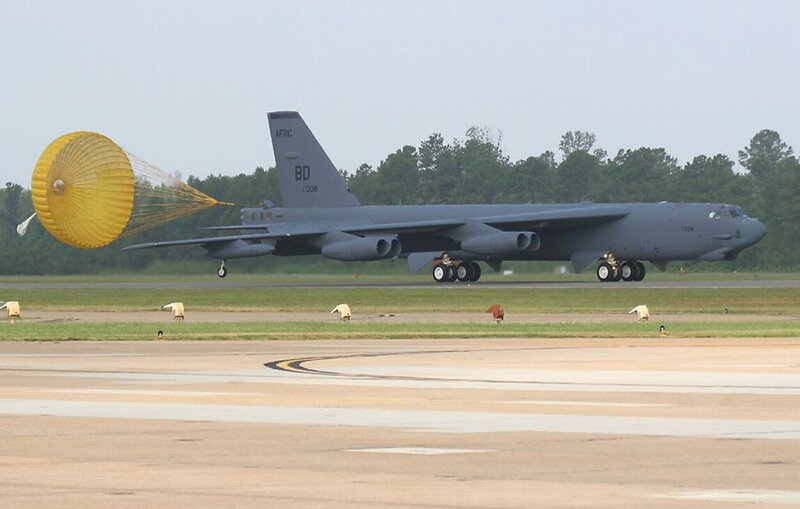 B-52 Bomber with Parachute