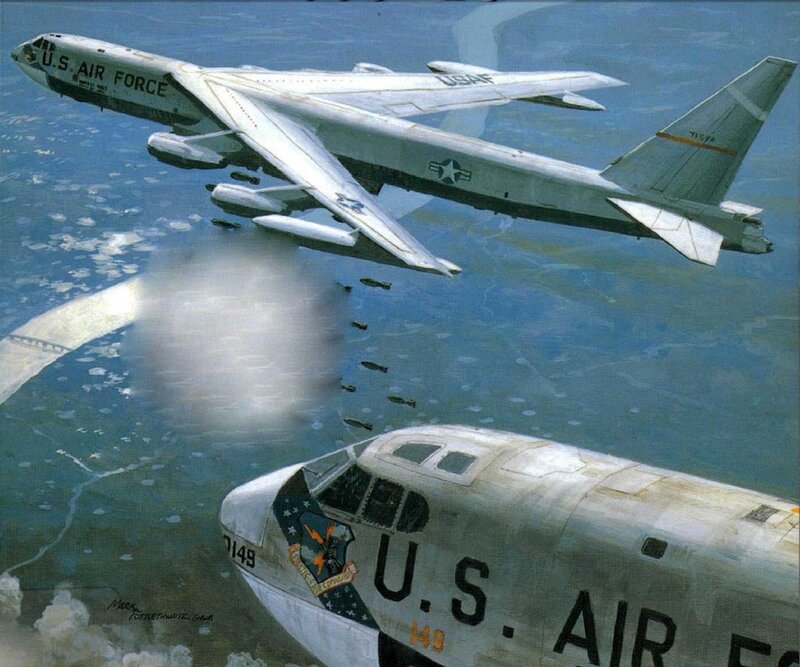 B-52 Bombers Dropping Bombs
