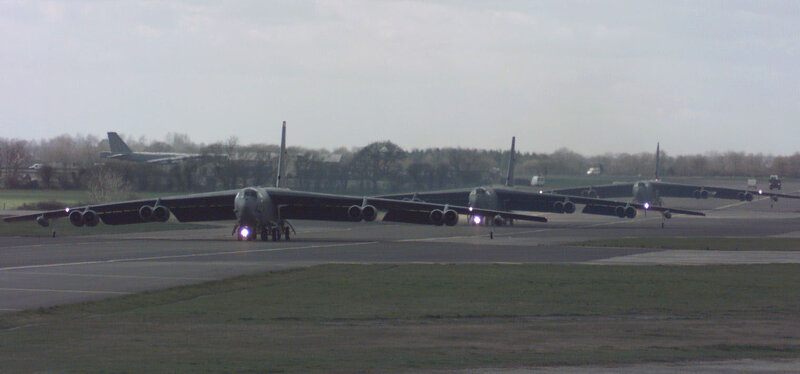 B-52 bombers on runway