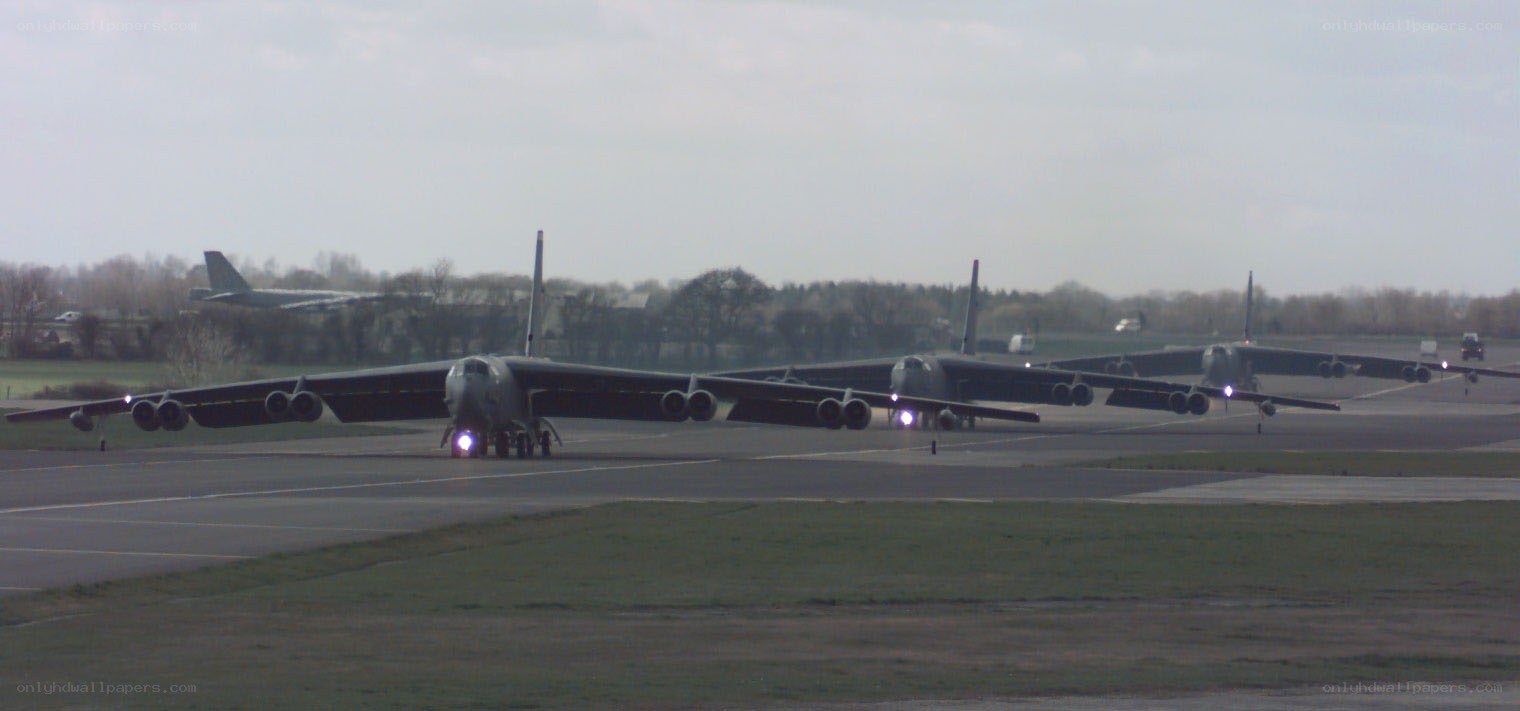 B-52 bombers on runway