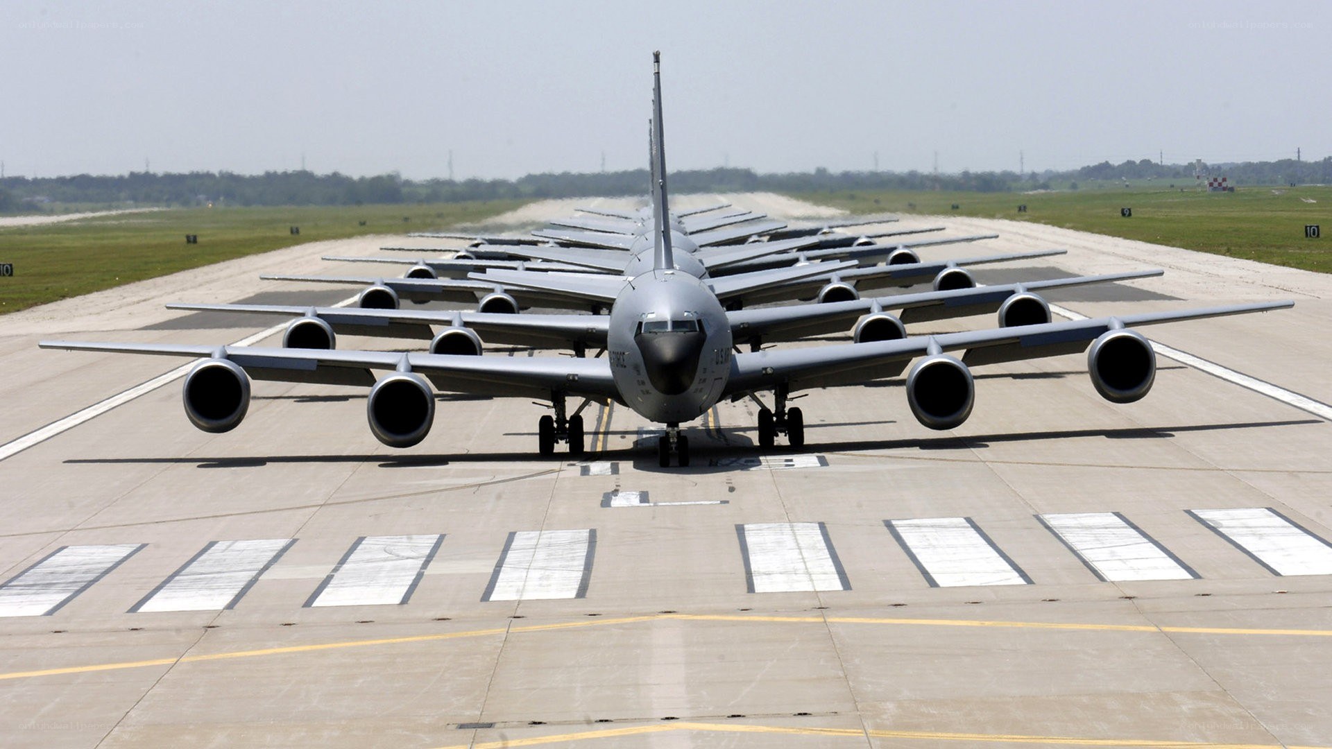 B-52 bombers on runway