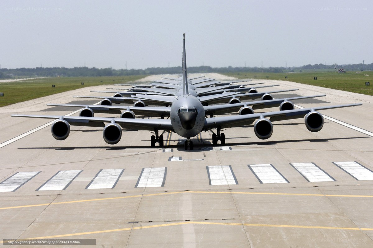 B-52 bombers on runway