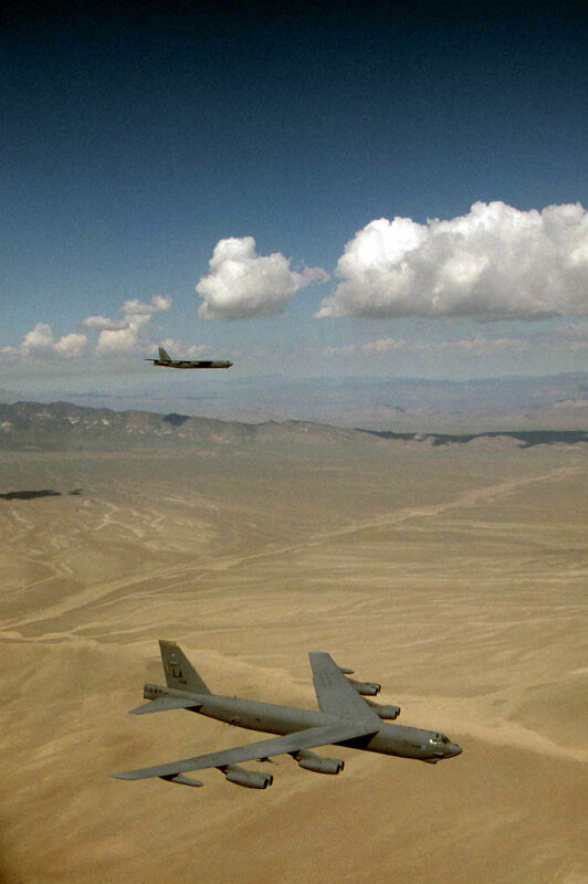 B-52 bombers over desert