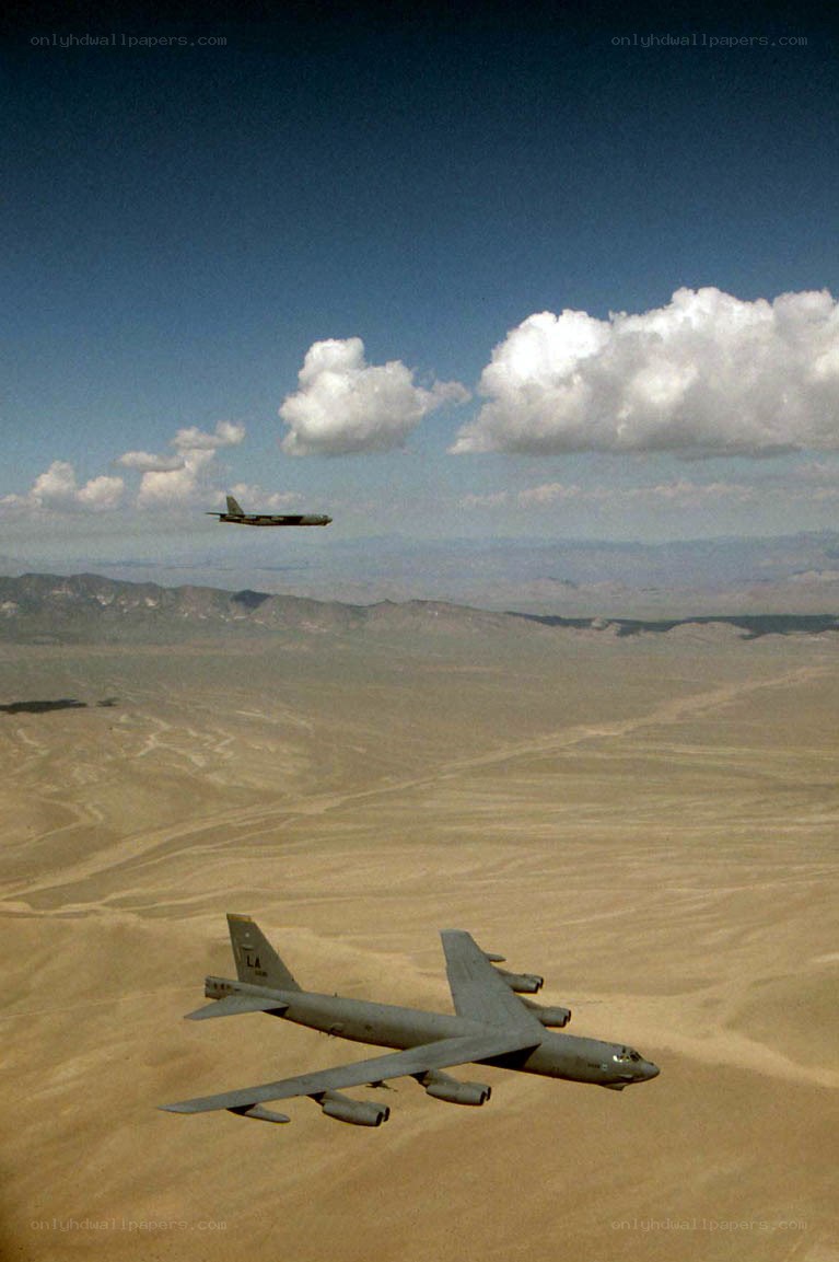 B-52 bombers over desert
