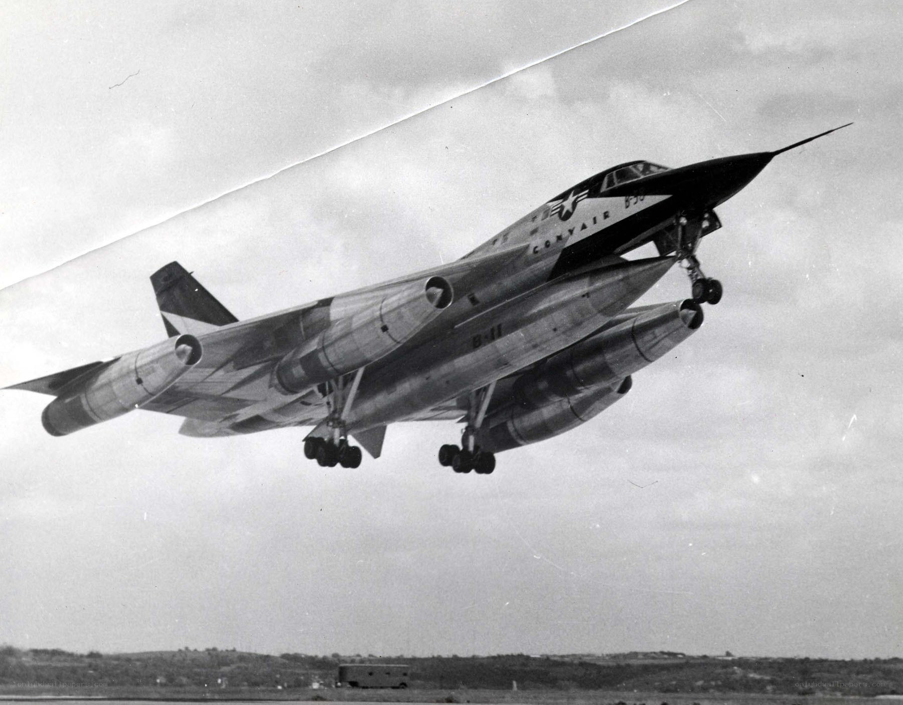 B-58 Hustler in flight