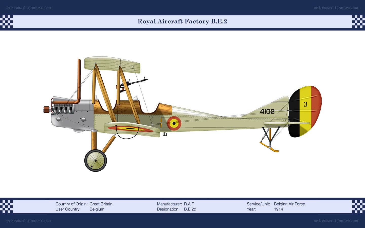 B.E.2 aircraft profile