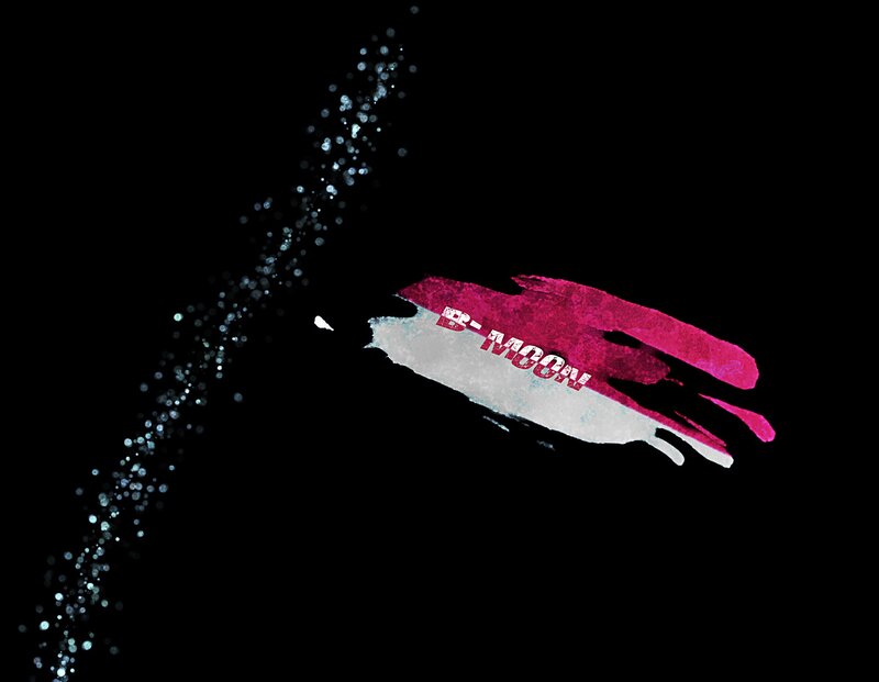 B-Moon logo with sparkles