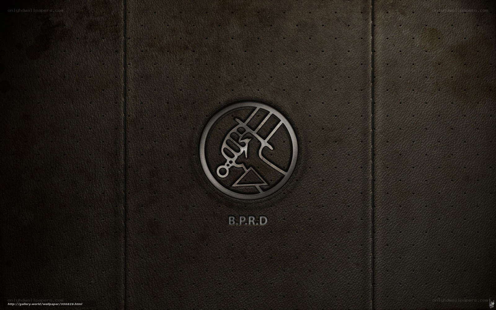 B.P.R.D. logo on leather