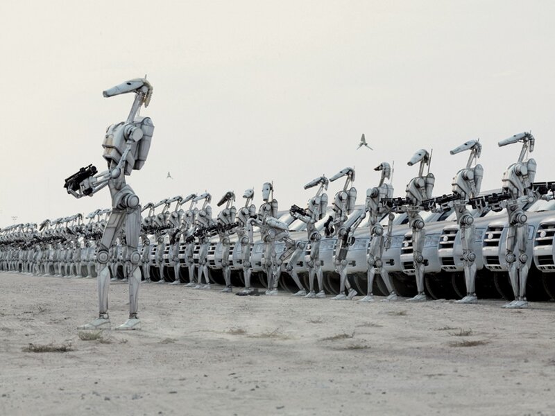 B1 battle droids in formation