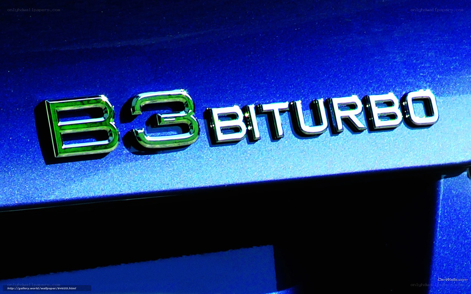 B3 Biturbo car badge