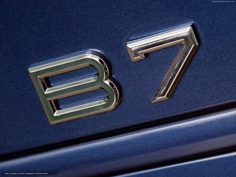 B7 emblem on car