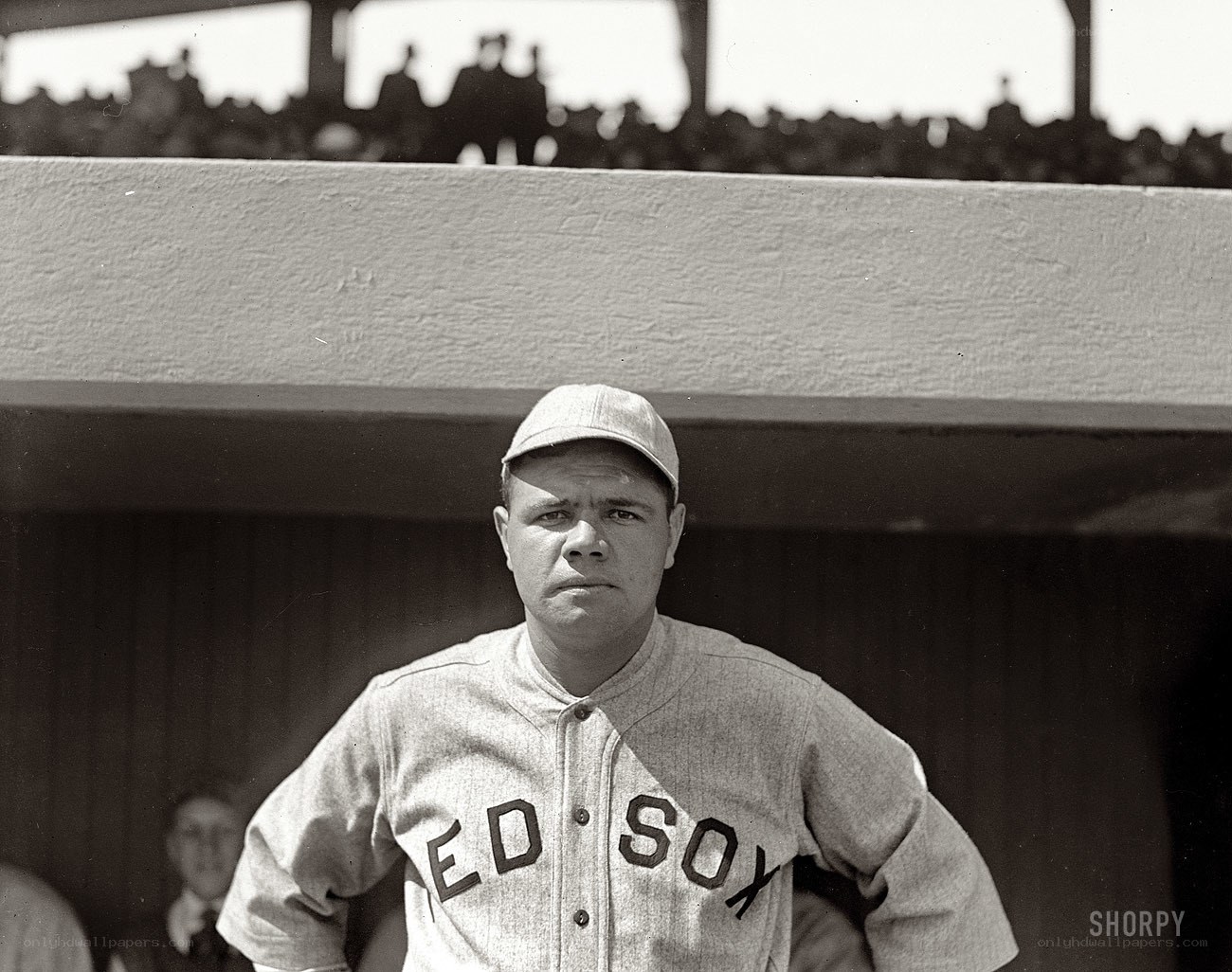 Babe Ruth in Red Sox uniform