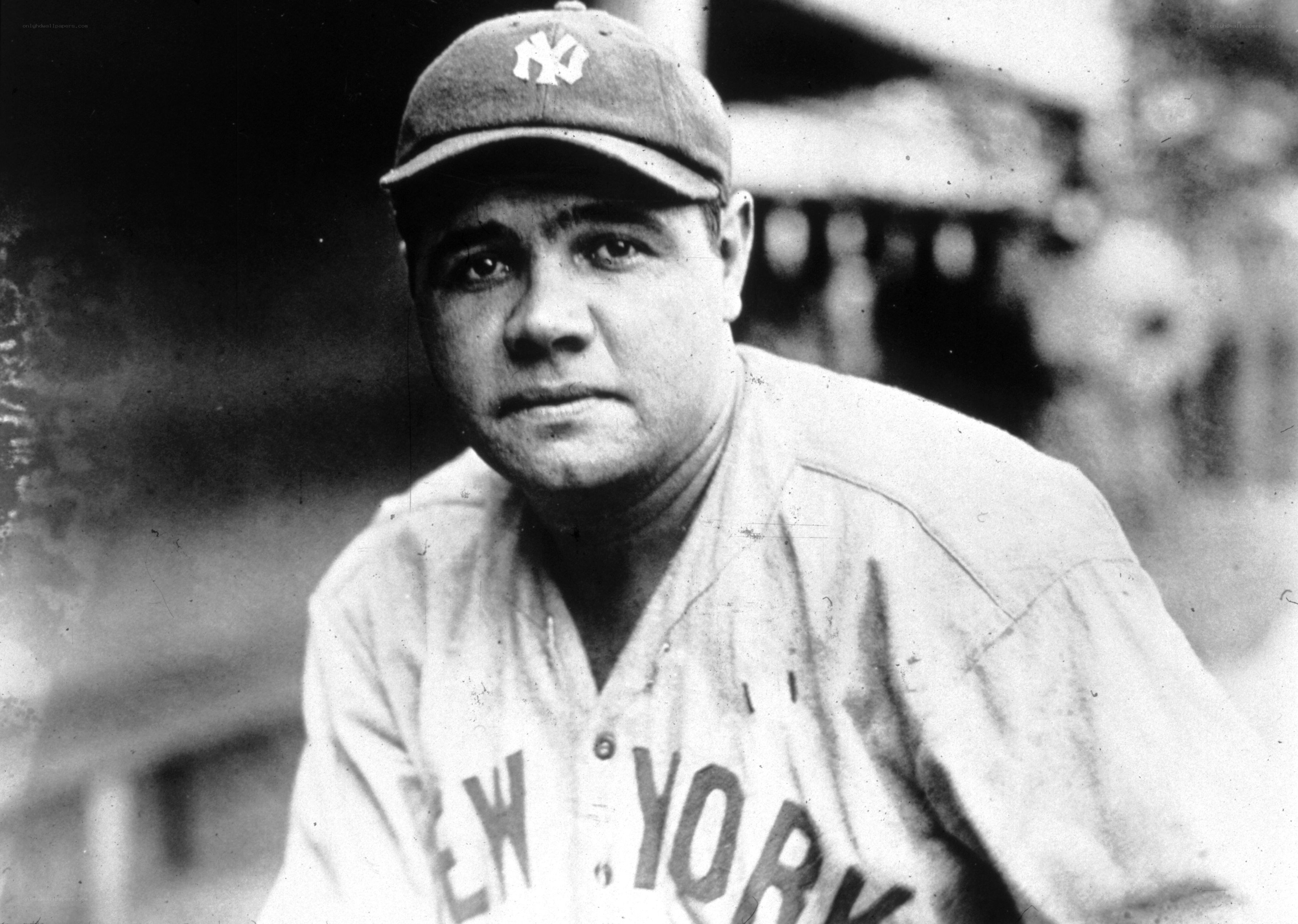 Babe Ruth in Yankees uniform