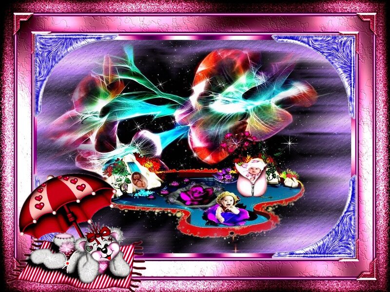 Babies in Fantasy Scene