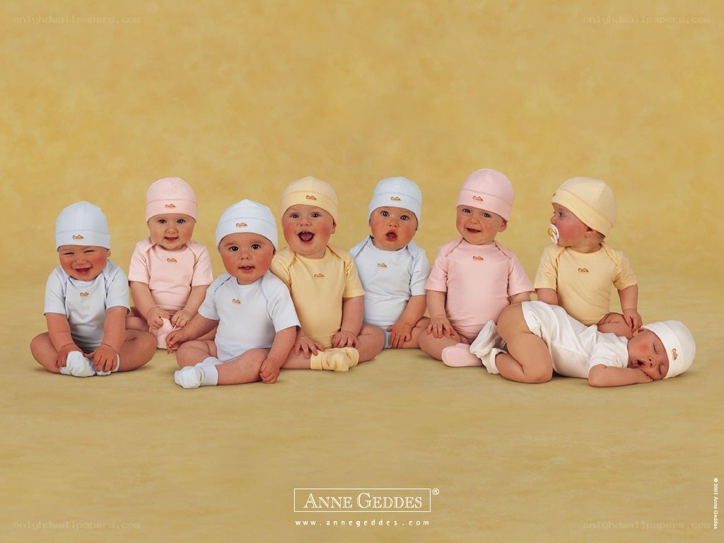 Babies in matching outfits