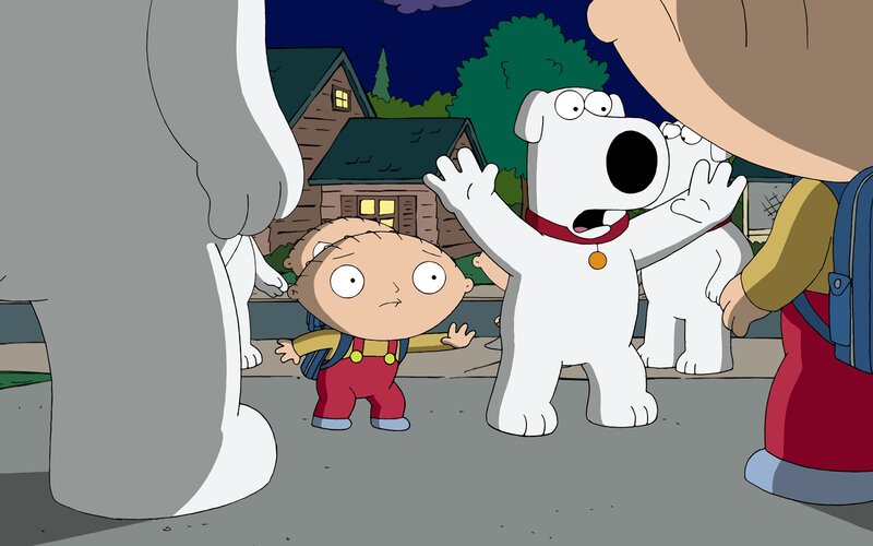 Baby and Dog Standing