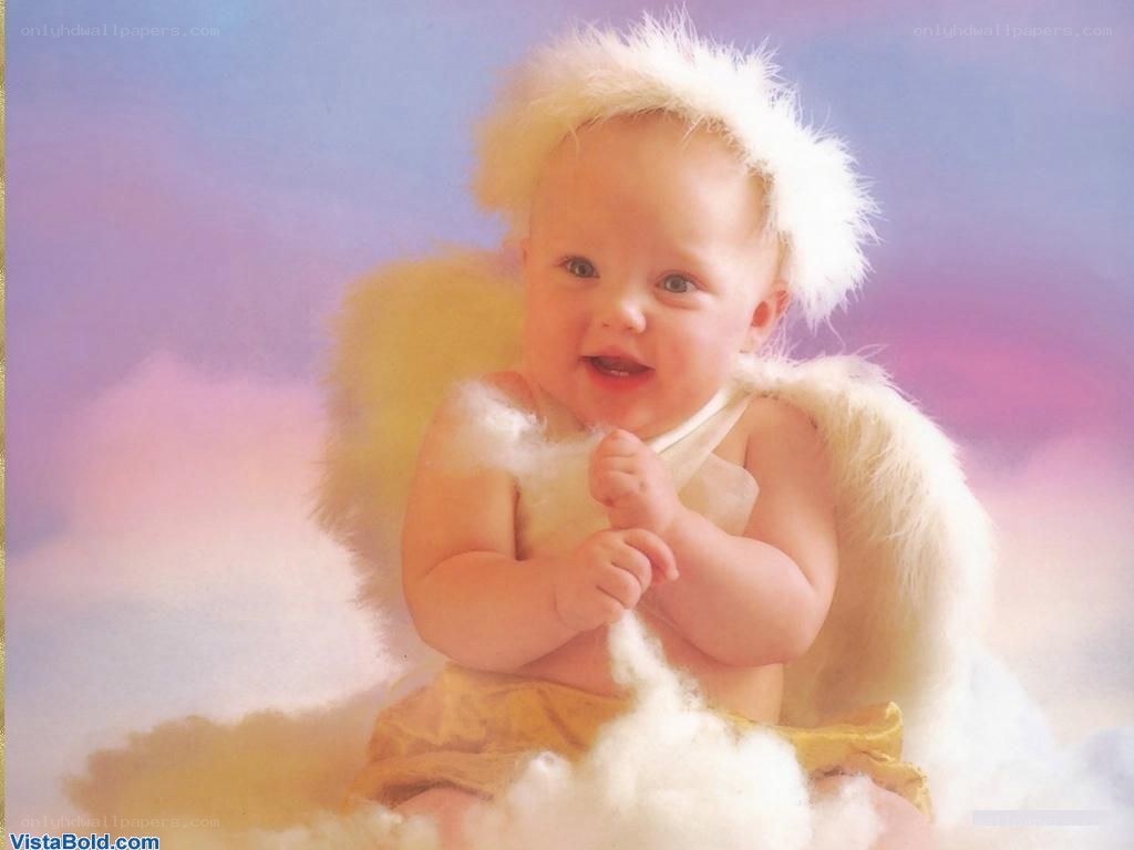 baby angel on a cloud