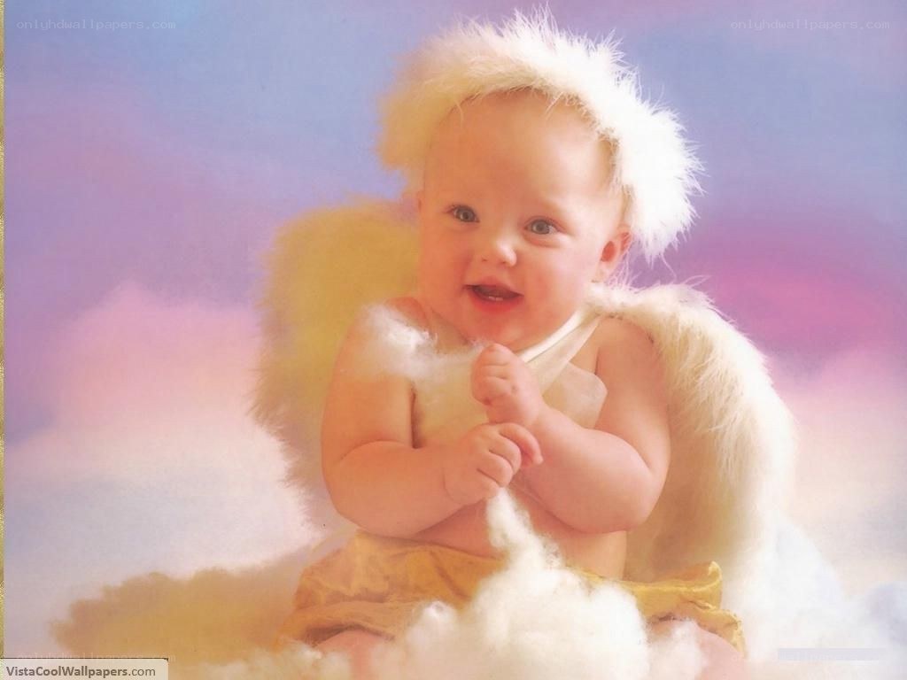 baby angel on a cloud