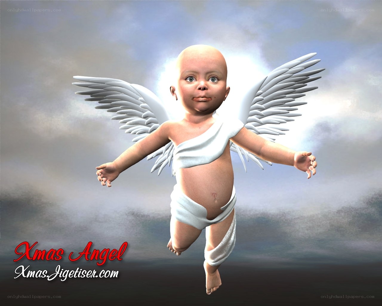 Baby angel with wings