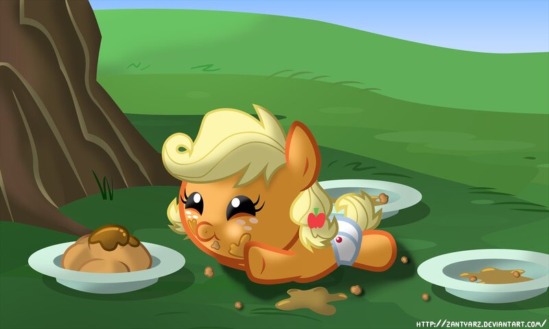 Baby Applejack Eating