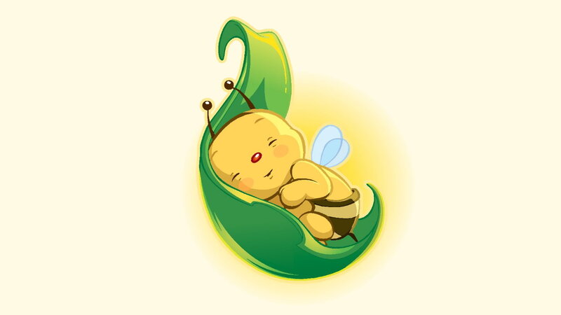 Baby Bee in Leaf