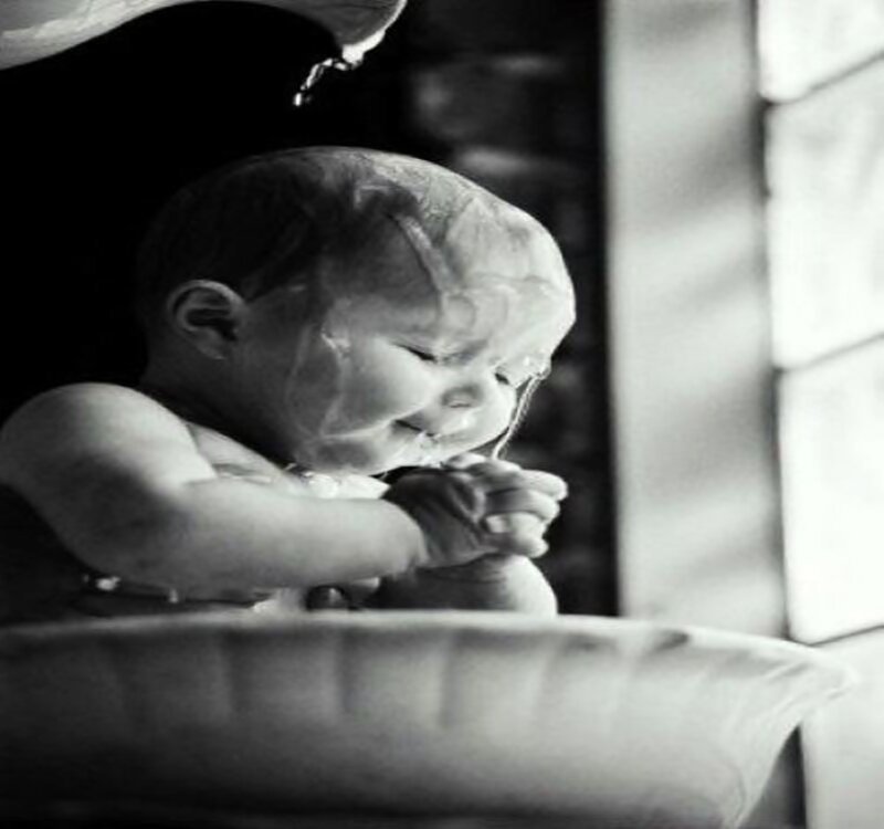 Baby Being Bathed