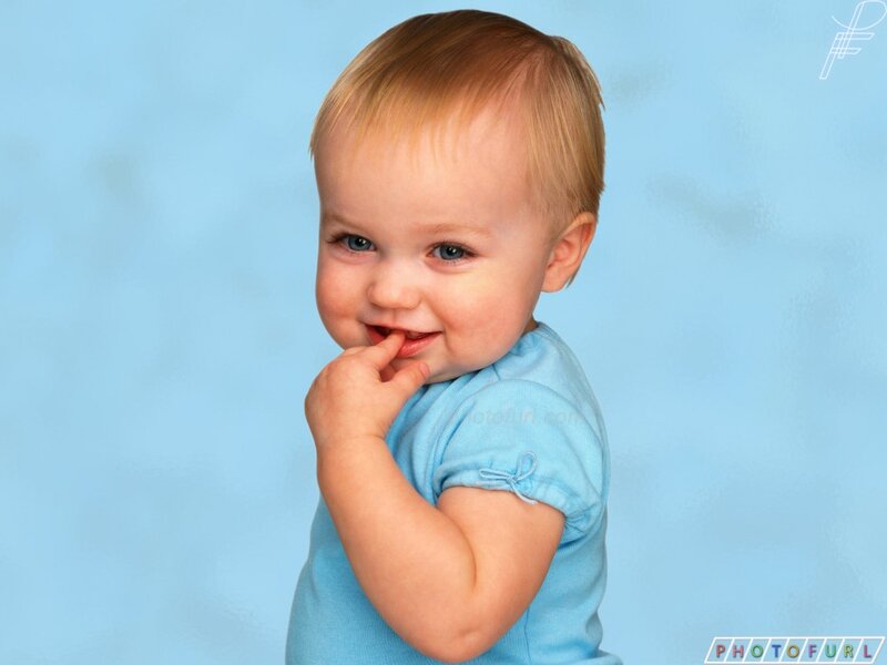 Baby Boy in Blue Shirt