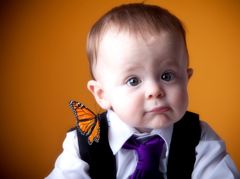 Baby Boy with Butterfly