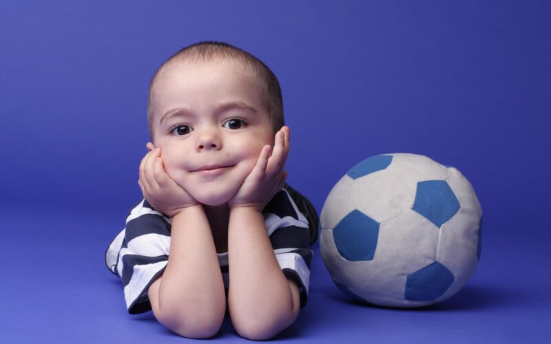 Baby Boy with Soccer Ball