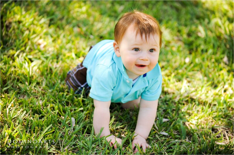Baby Crawling on Grass