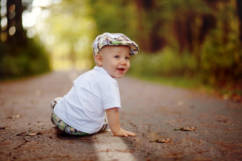 Baby Crawling on Path