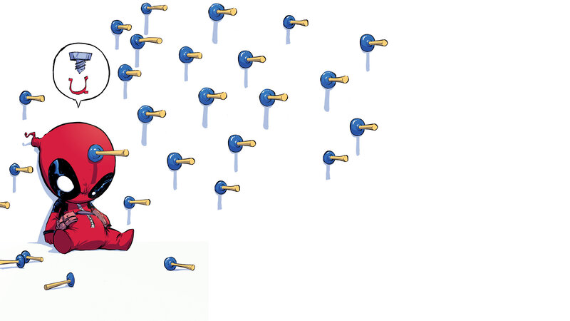 Baby Deadpool with Pins