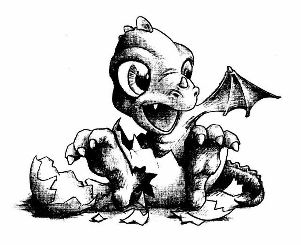 Baby dragon hatching