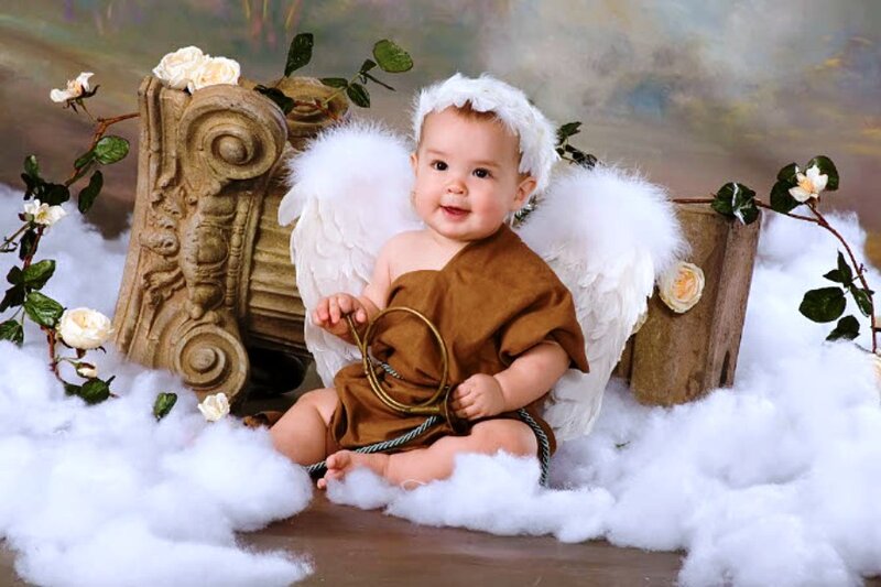 Baby Dressed as an Angel — White