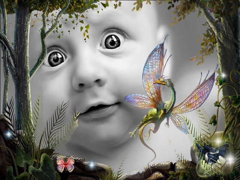 Baby Face with Dragon