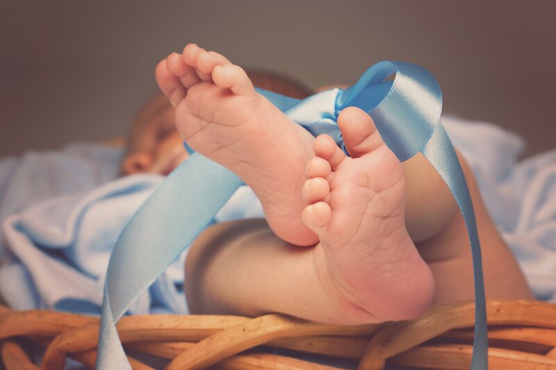 Baby Feet in Basket