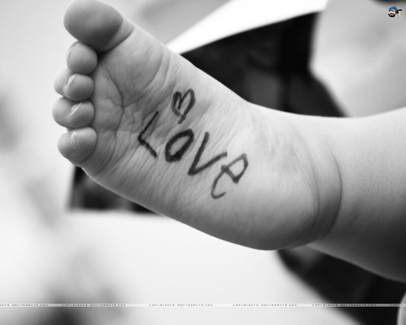 Baby Foot with Writing