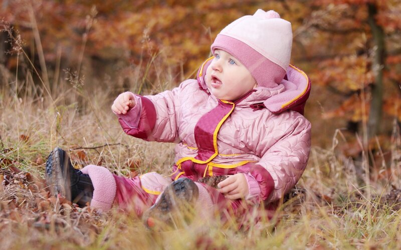 Baby Girl in Autumn