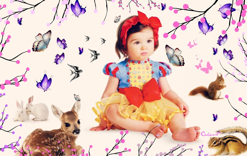 Baby Girl in Dress — Yellow