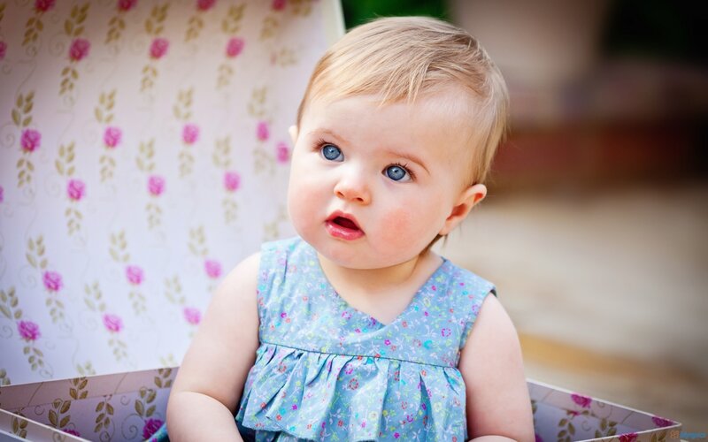 Baby Girl in Floral Dress