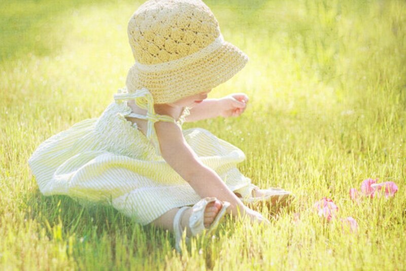 Baby Girl in Grass