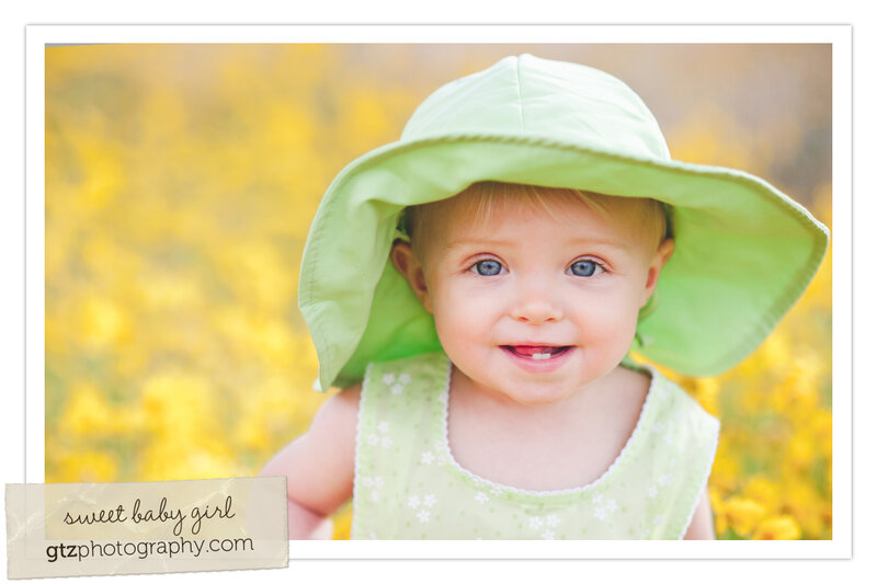 Baby Girl in Green Hat
